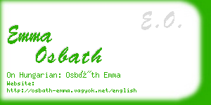 emma osbath business card